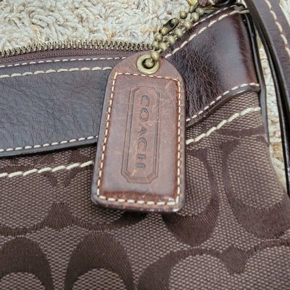 Coach Signature Canvas & Leather Hobo Crossbody - Picture 2 of 6
